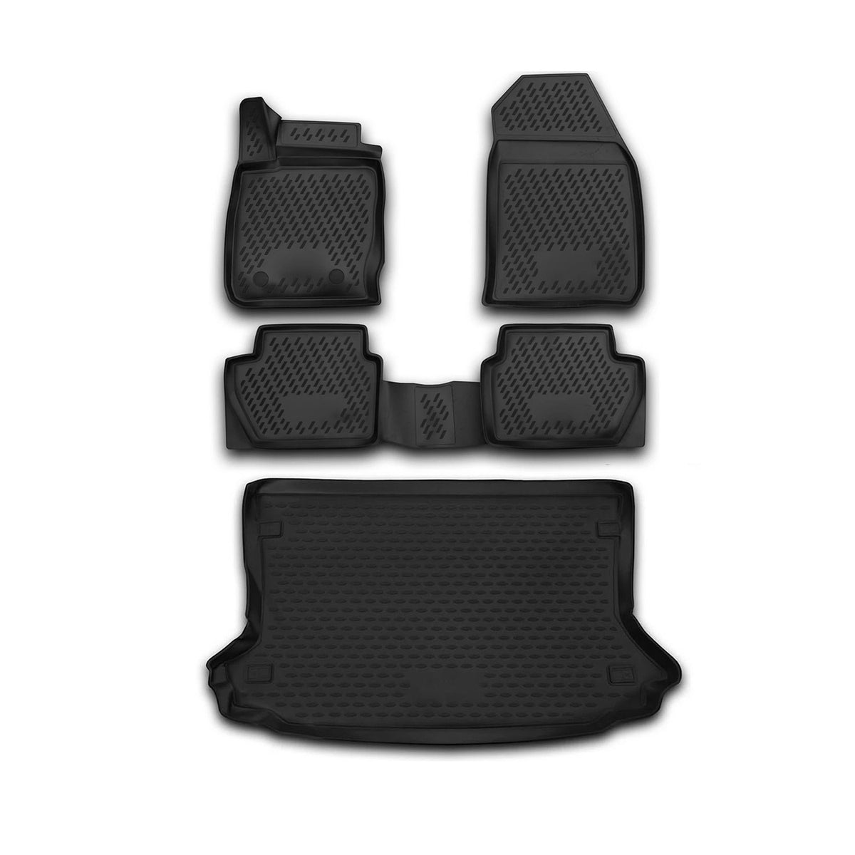Fußmatte Kofferraumwanne Set für Ford Ecosport 2014-2017 Gummi 3D Passform