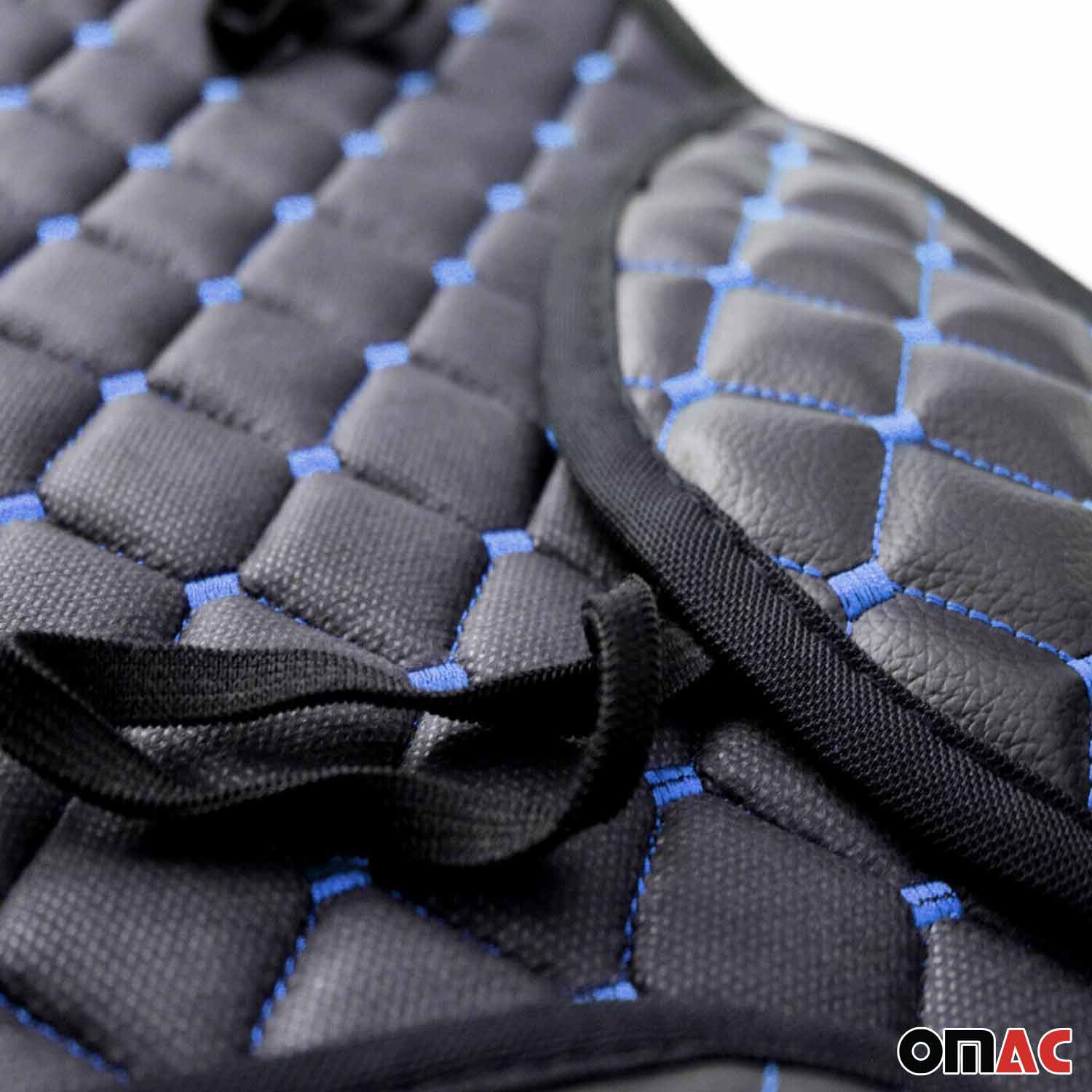 Schonbezug Sitzauflage für Audi A1 A2 A3 A4 A5 Kunstleder Schwarz Blau