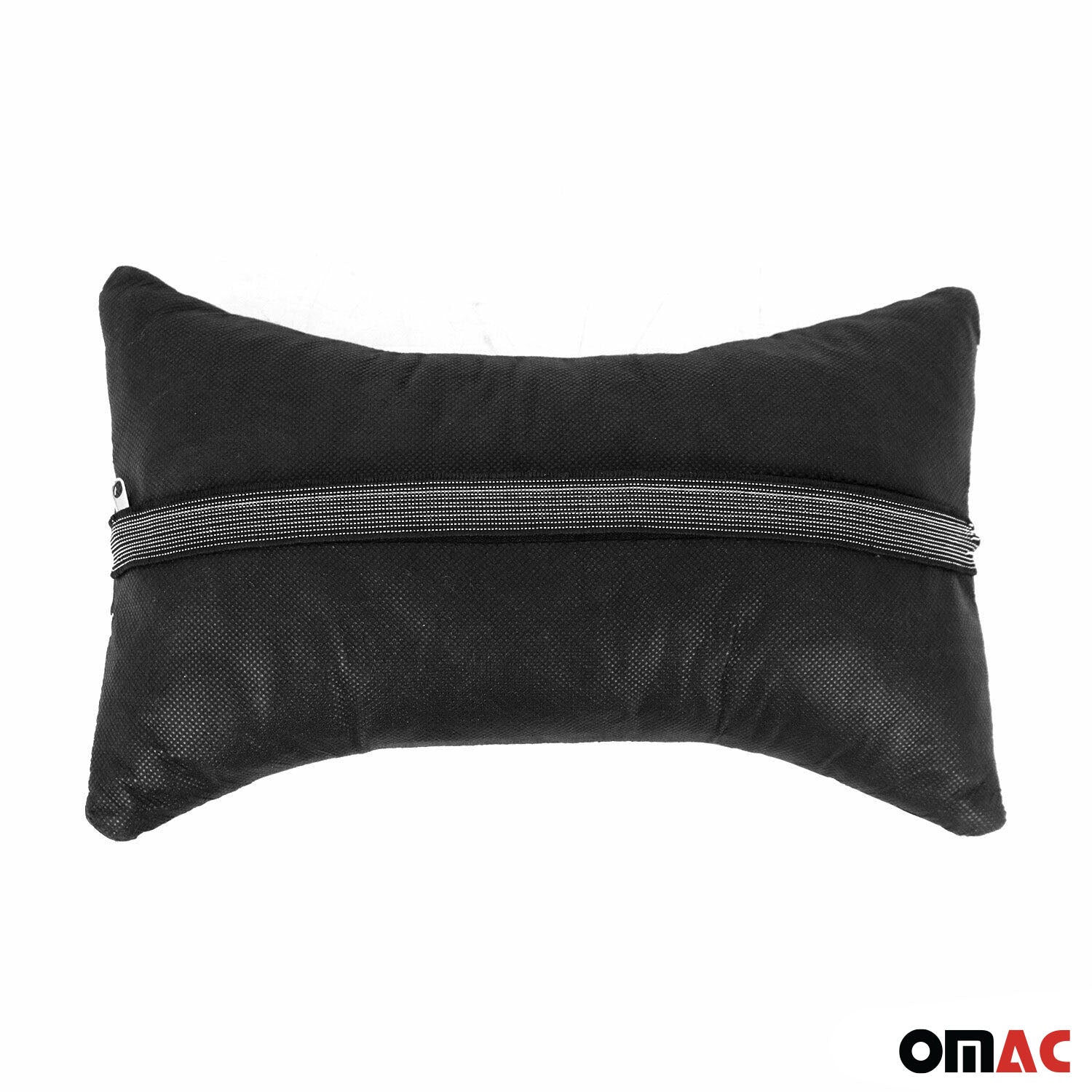 KFZ Auto Kopfstütze Kissen Autositzkissen Nackenkissen Leder Schwarz 8x30cm