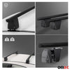 Menabo roof rack crossbar for Ford S-Max 2006-2015 TÜV aluminum black
