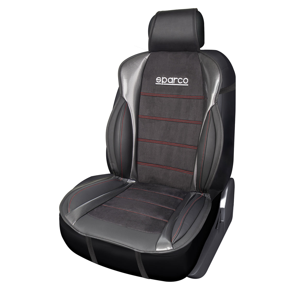 SPARCO Sitzkissen Sitzauflage Sitzschoner Universal Schwarz Grau Auto-Sitzschutz