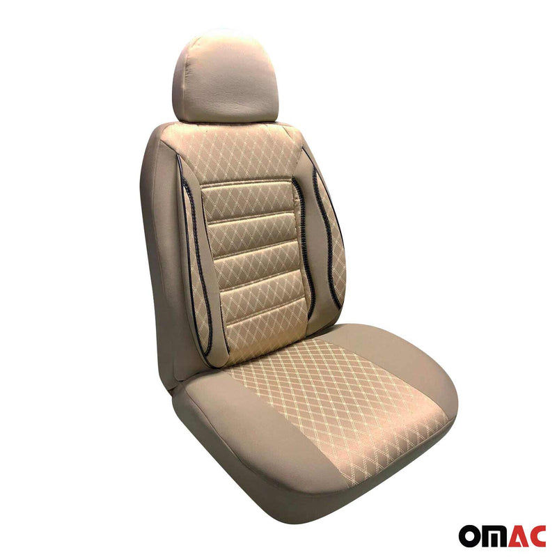Sitzbezüge Schonbezüge für Fiat Ducato 2006-2014 Beige 2 Sitz Vorne Satz