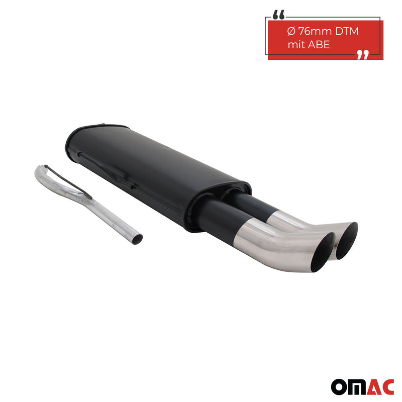 Novus Sportauspuff für VW Passat 35i 2x76mm DTM Endschalldämpfer mit ABE