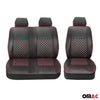 Sitzbezüge Schonbezüge für VW T5 T6 Multivan Caravelle Leder Schwarz Rot 2+1