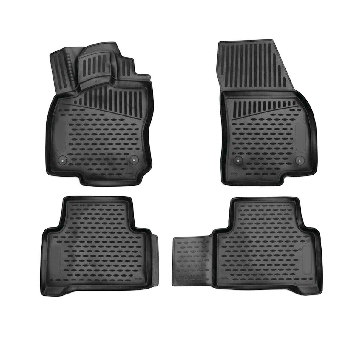 OMAC Gummimatten Fußmatten für VW Touran 2015-2021 TPE Automatten Schwarz 4x