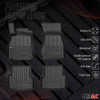 OMAC Gummi Fußmatten für Audi A6 C8 2018-2024 Premium TPE Automatten Schwarz 4x