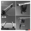 Menabo roof rack basic rack for Alfa Romeo Tonale 2022-2024 TÜV aluminum gray 2x
