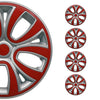 4 Stück Radblenden Radkappen Radzierblenden 16" Zoll Stahlfelgen Grau-Rot