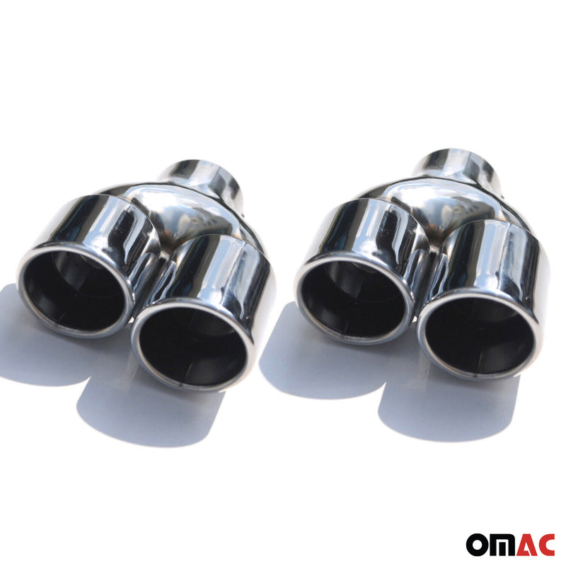 Auspuffblende Endrohr für Mercedes CL C216 2006-2013 Edelstahl Chrom 60mm 2x