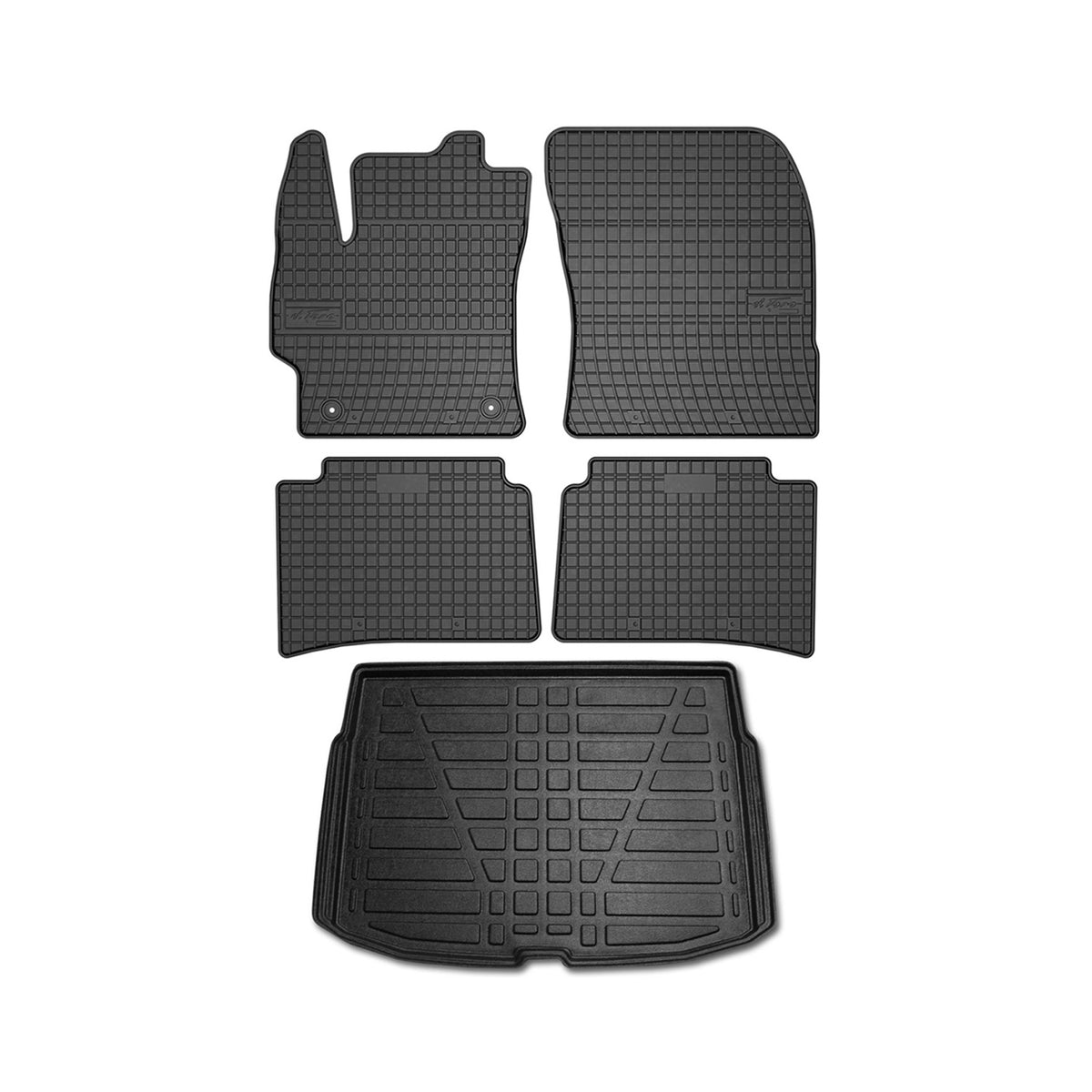Fußmatten & Kofferraumwanne Set für Toyota Corolla Schrägheck 2019-2024 Gummi 5x