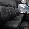 Schonbezüge Sitzbezüge Sitzbezug für VW T5 T6 Transporter Kunstleder Schwarz 2+1