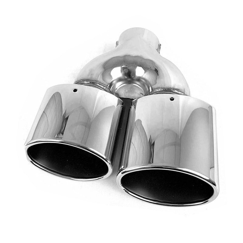 Auspuffblende Links Edelstahl Chrompuffanlage Endrohre Endstücke ø63 mm