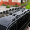 Roof rails + roof rack for VW Caddy 2010-2015 long wheelbase aluminum black 4x