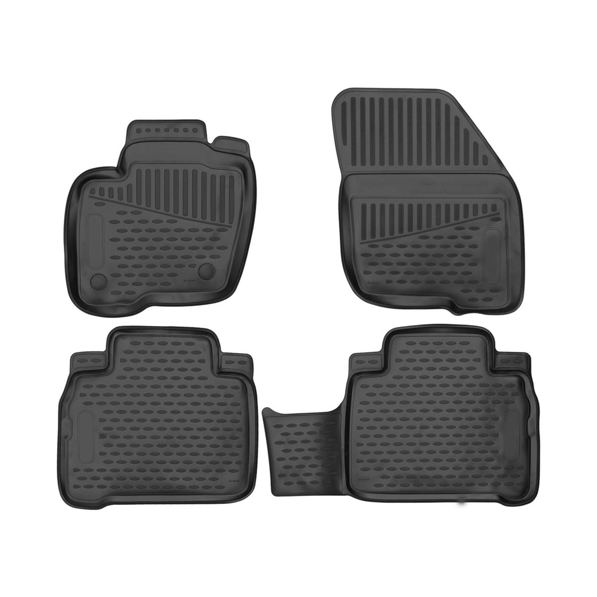 OMAC Gummimatten Fußmatten für Ford S-Max Galaxy 2015-2024 TPE Matten Schwarz 4x