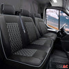 Sitzbezüge für Ford Transit Tourneo Custom 2013-2024 Kunstleder Schwarz Weiß 2+1