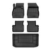 OMAC Fußmatten & Kofferraumwanne Set für Nissan Micra 2010-2017 Gummi Schwarz 5x