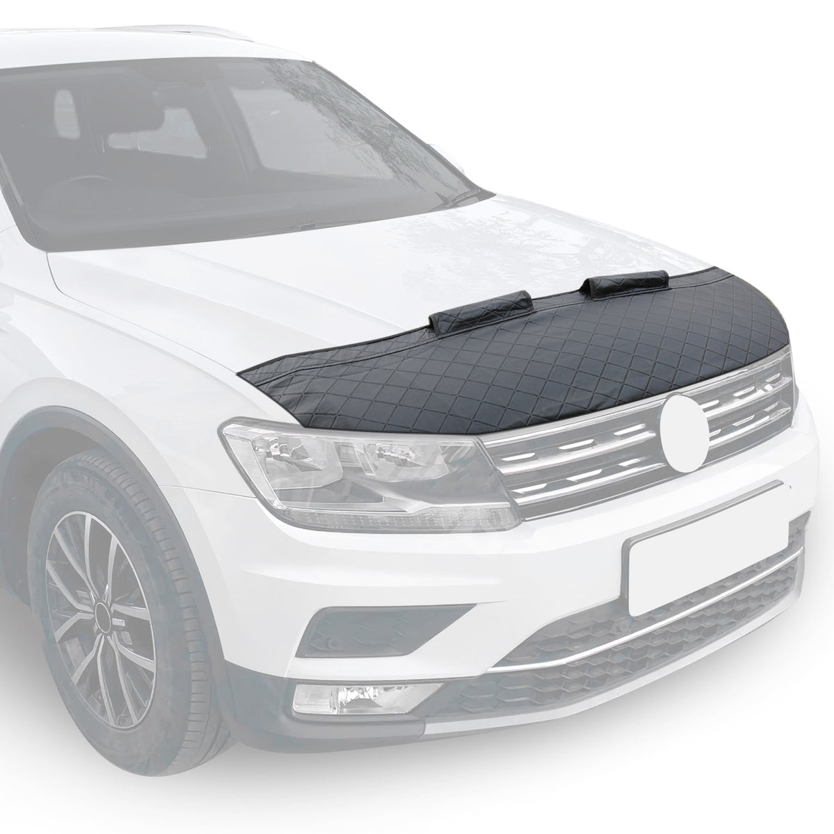 Hood bra stone chip protection for Ford Tourneo Custom 2014-2018 black half