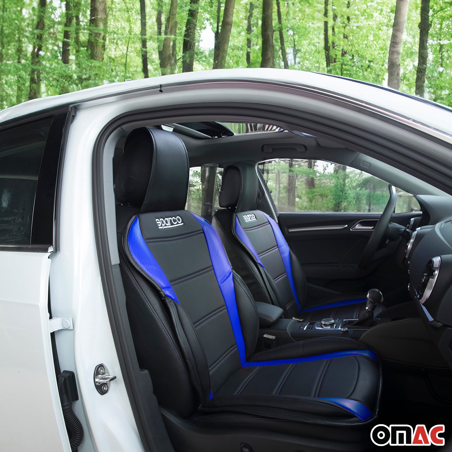 SPARCO Sitzkissen Sitzauflage Sitzschoner Universal Schwarz Blau Auto Sitzschutz