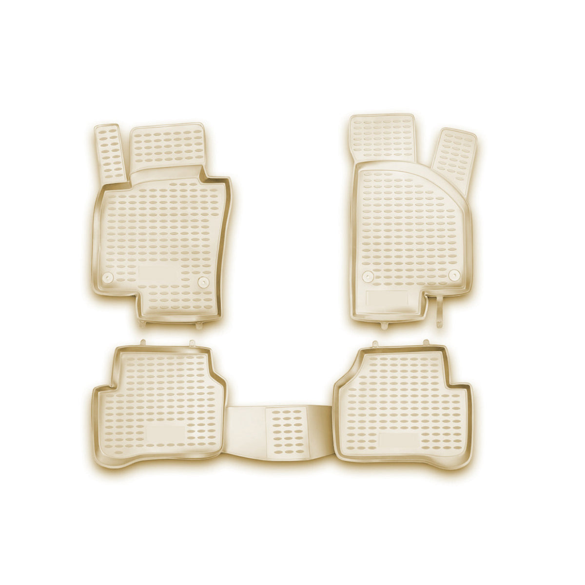 OMAC Gummimatten Fußmatten für VW Passat B7 2011-2015 TPE Automatten Beige 4x