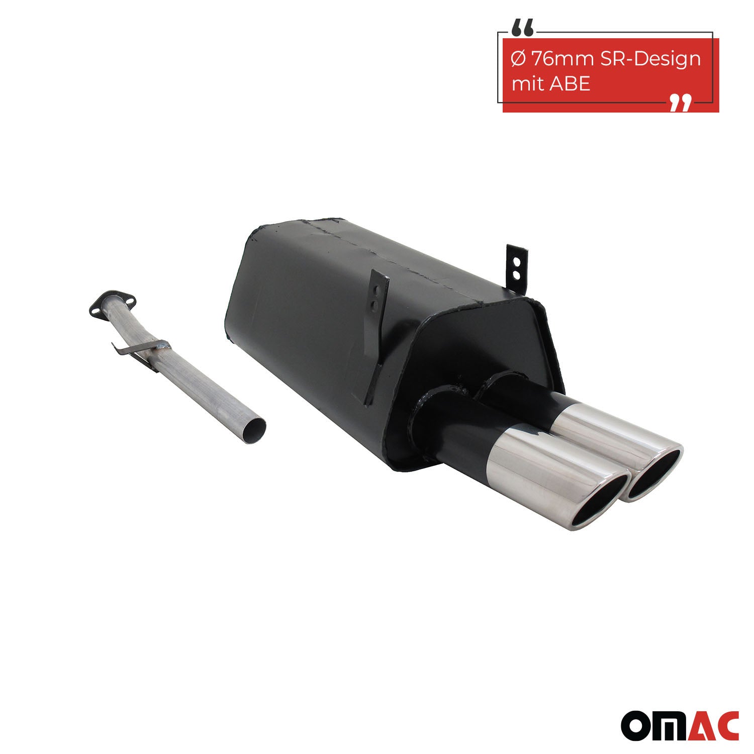 Novus Sportauspuff für BMW 3er E36 316 / 318 2x76mm SR-Design  mit ABE
