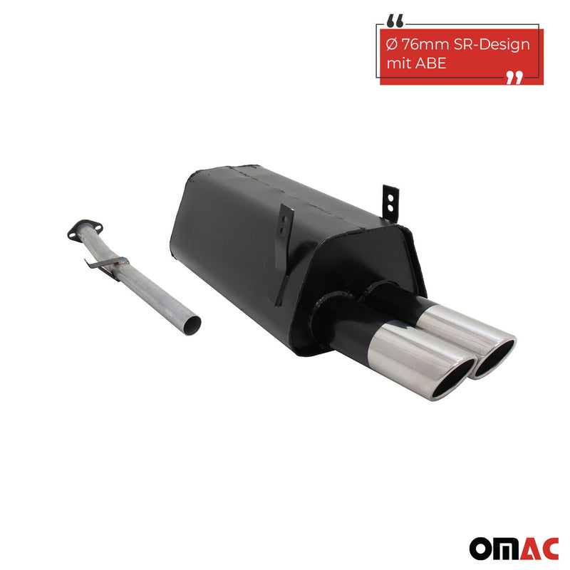 Novus Sportauspuff für BMW 3er E36 316 / 318 2x76mm SR-Design  mit ABE