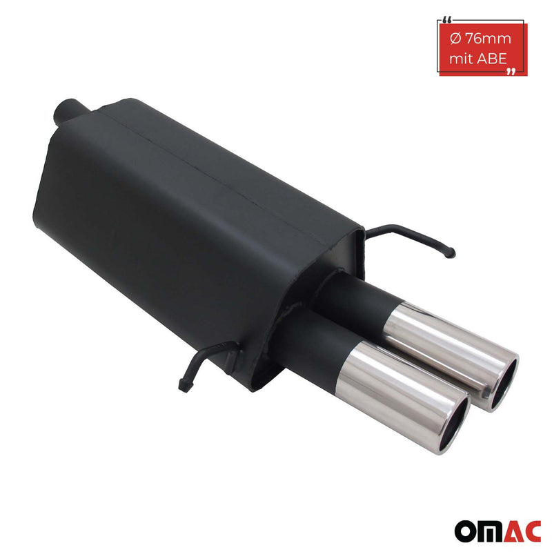 Novus Sportauspuff für Mercedes CLK W209 2x76mm Endschalldämpfer mit ABE