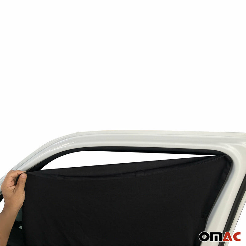 Frontscheibe Gardinen Maß Vorhänge für VW Caddy 2003-2015 Schwarz 3tlg