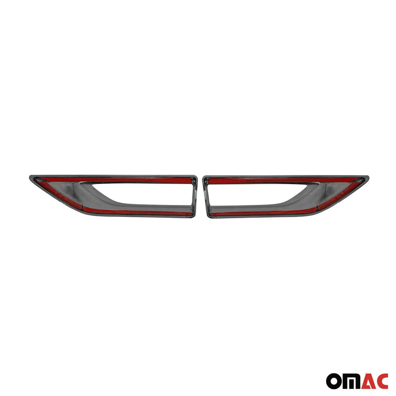 Blinkerrahmen Signalblende Blinker Rahmen für VW Caddy 2015-2020 Chrom Dunkel 2x