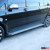 Trittbretter Seitenschweller Seitenbretter für Fiat 500X 2014-2024 Schwarz Alu