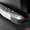 Alu Trittbretter Seitenschweller für Opel Crossland X 2017-2024 Schwarz Silber