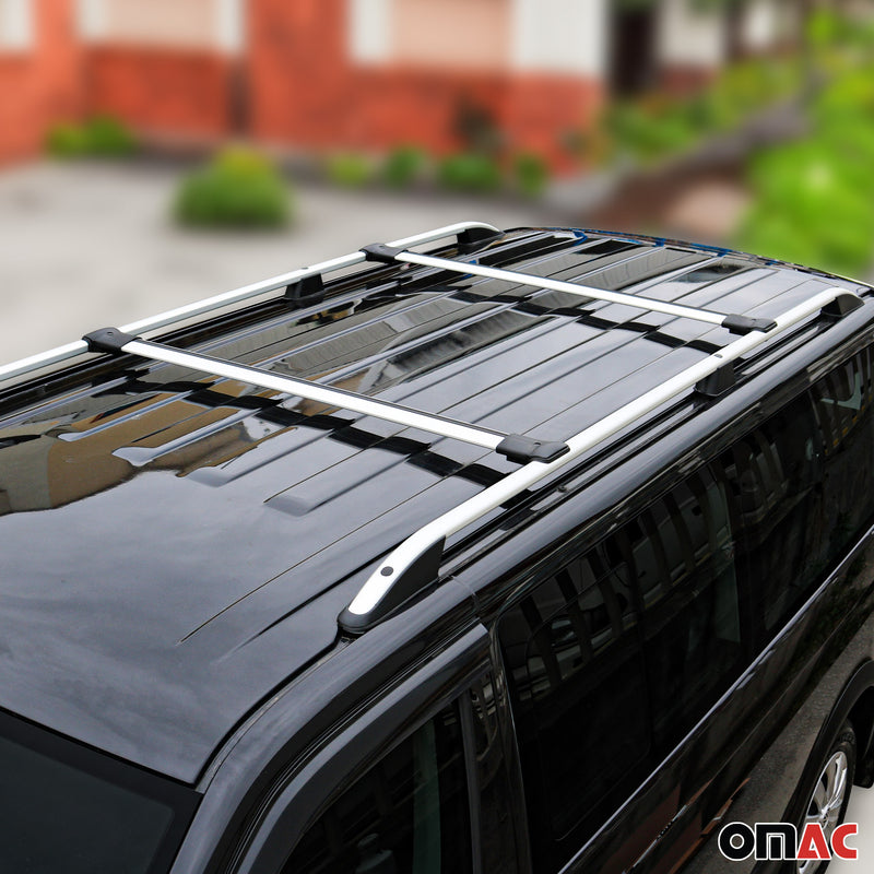 Dachreling + Dachträger SET für Renault Kangoo 1 2004-2008 Aluminium Silber 4tlg