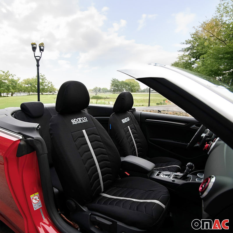 SPARCO Sitzbezüge Schonbezüge Autositzbezüge Universell Grau Vorne Hinten