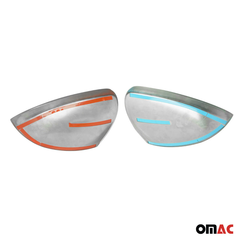 Spiegelkappen Spiegelabdeckung für VW Sharan 7N 2010-2016 Edelstahl Silber 2tlg