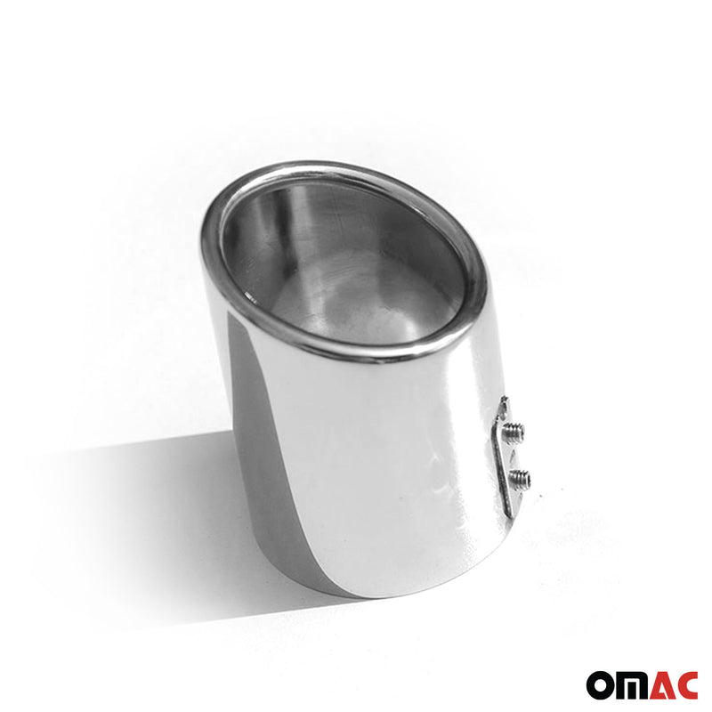 Chrom Auspuffblende Endrohr Endstück Single Output Edelstahl 76 mm