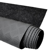 Antirutschmatte Gumimatte Bodenbelag Riffelblech Optik 200 x 100 cm Schwarz