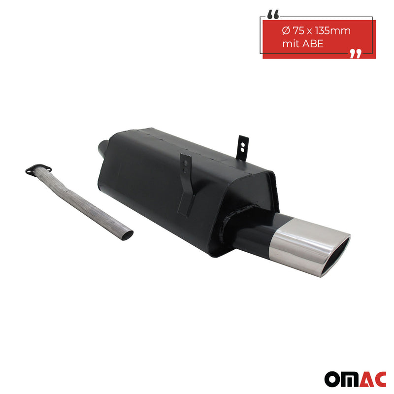 Novus Sportauspuff für BMW 3er E36 320 / 323 135x75mm Endschalldämpfer mit ABE