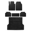 Floor mats & trunk liner set for BMW X3 anti-slip all-weather rubber black 6x