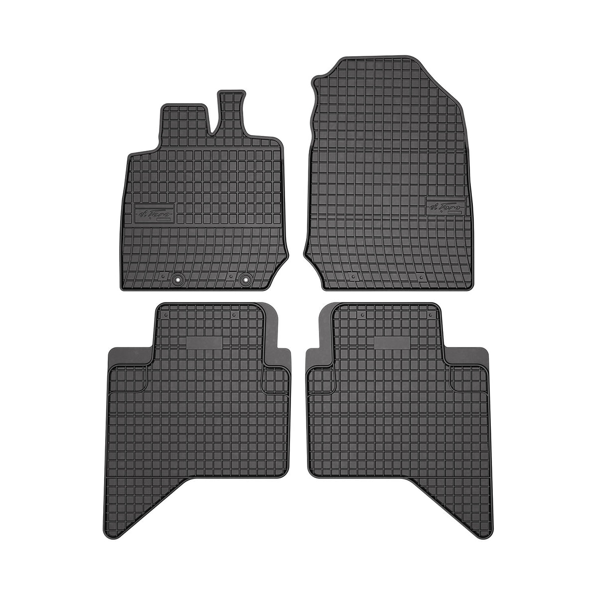 OMAC Gummi Fußmatten für Isuzu D-Max 2020-2024 Automatten Gummi Schwarz 4tlg