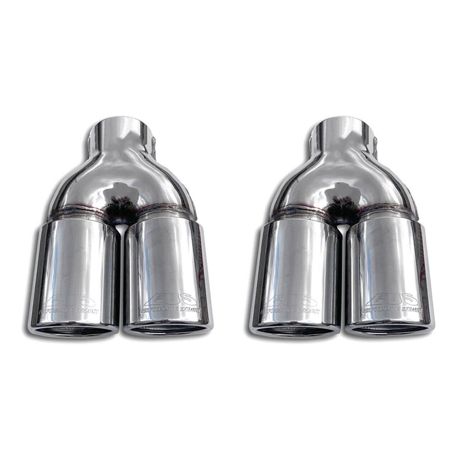 Auspuffblende Endrohr für Renault Clio 2012-2019 Edelstahl Chrom 2tlg