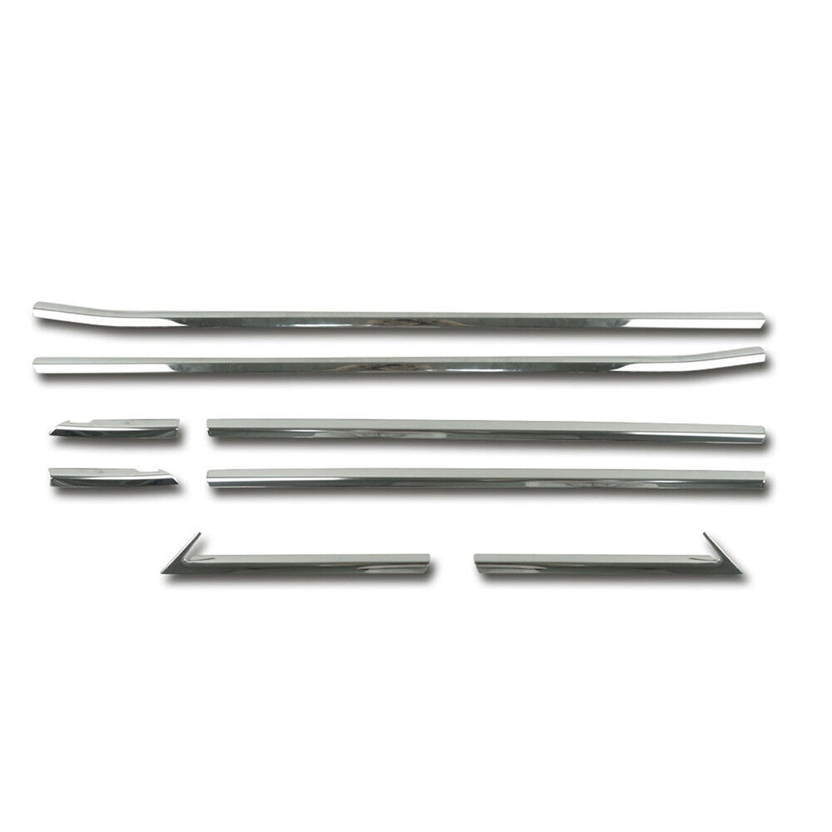 Window strips decorative strips for Opel Crossland X 2017-2024 stainless steel chrome 8 pieces