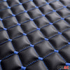 Schonbezug Sitzauflage für Ssangyong Korando Tivoli Actyon PU-Leder Schwarz Blau