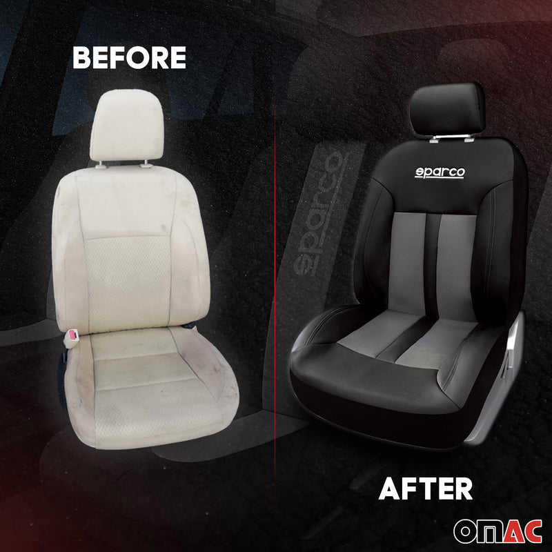 SPARCO Sitzbezüge Schonbezüge Autositzbezüge Universell Grau Vordersitze 2 tlg