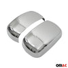 Spiegelkappen Spiegelabdeckung für Fiat Doblo 2000-2010 Chrom ABS Silber 2tlg
