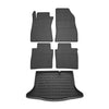 Fußmatten & Kofferraumwanne Set für Nissan Pulsar 2014-2024 Gummi Schwarz 5x
