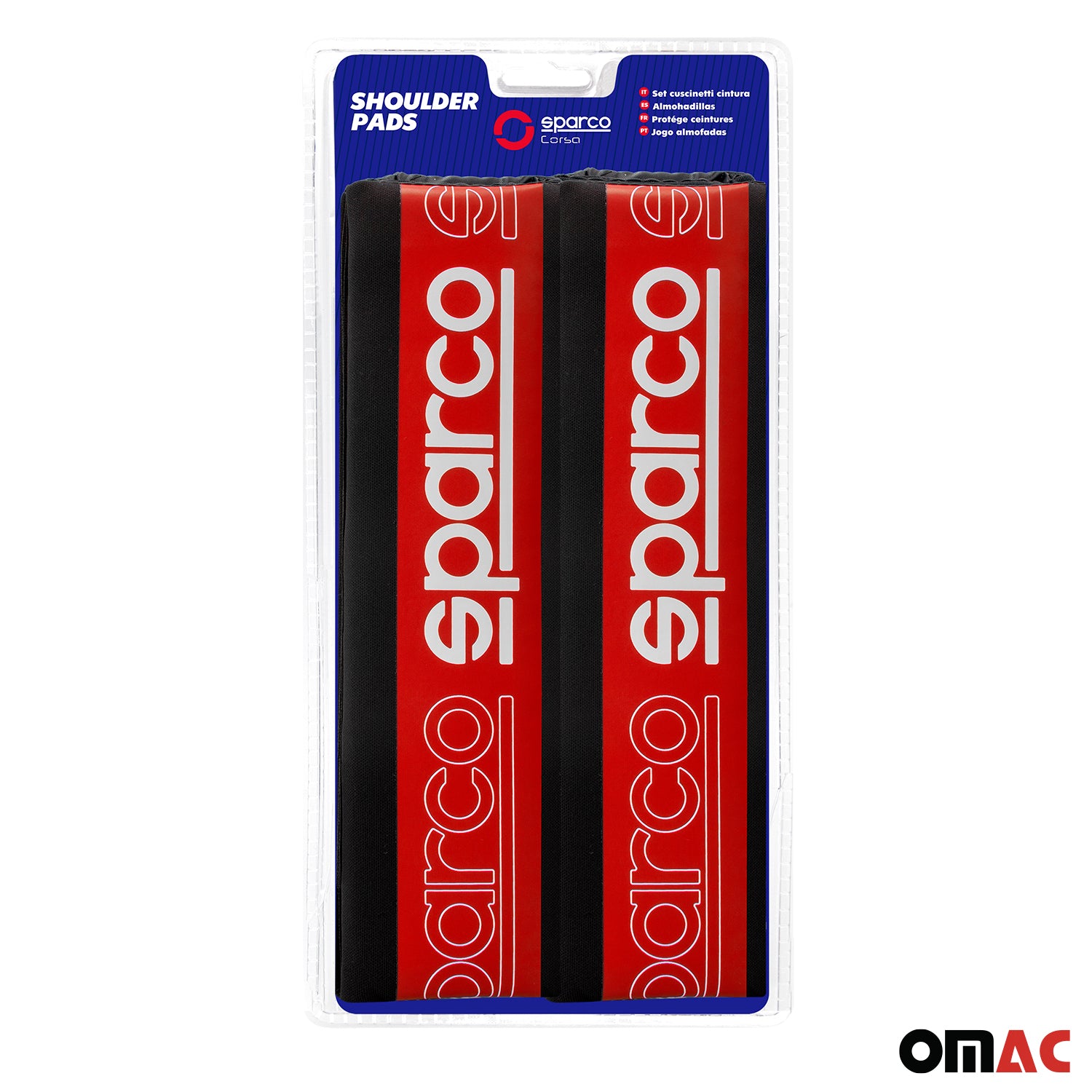 SPARCO Gurtschoner Gurtpolster Sicherheitsgurt Auto Gurtschutz Rot 2x