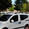 Dachreling + Dachträger SET für Dacia Dokker 2012-2021 Aluminium Schwarz 4tlg