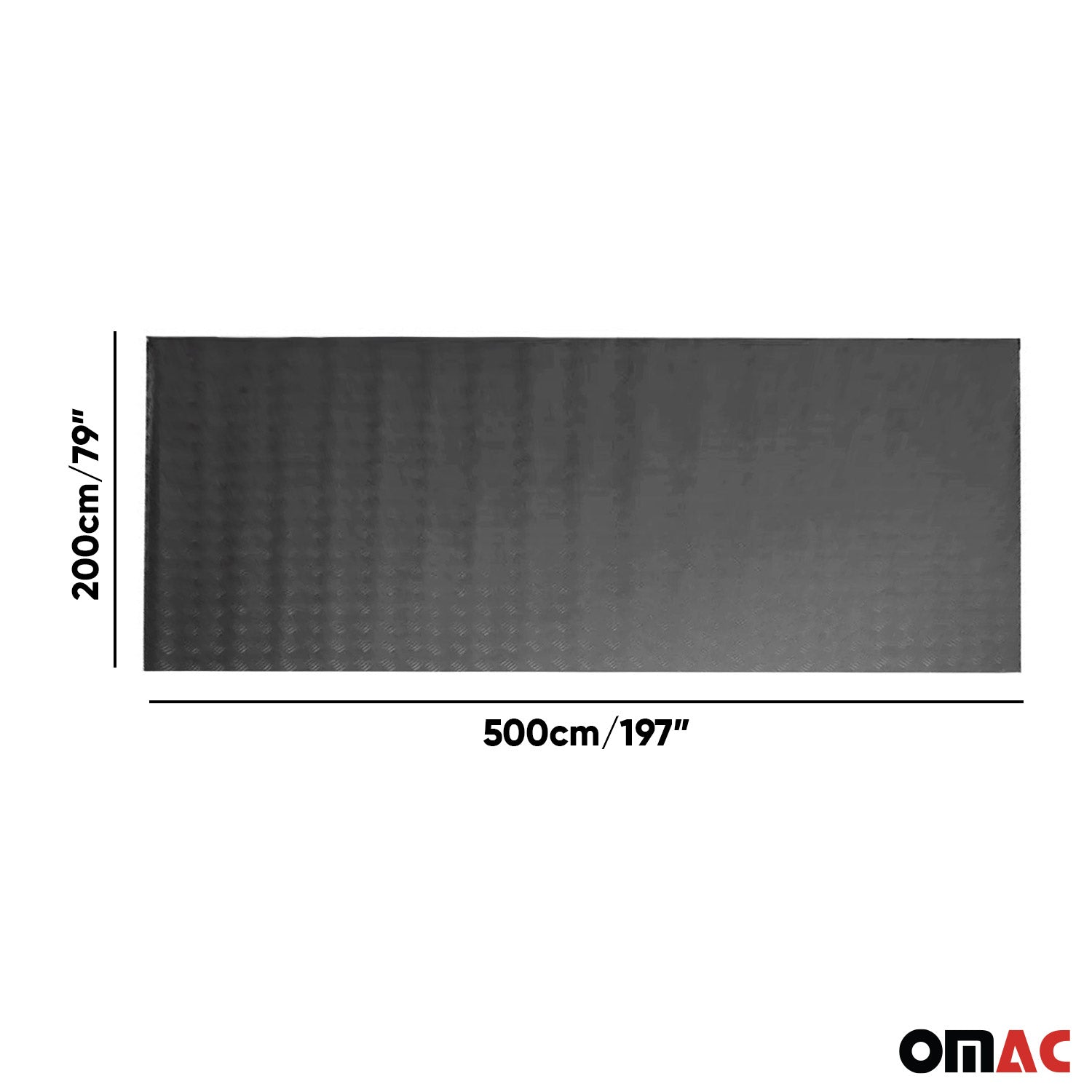 Antirutschmatte Auto Gumimatte Bodenbelag Riffelblech Optik 500x200cm Schwarz 1x