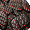 Schonbezug Sitzauflage für Fiat Ducato Doblo Punto Kunstleder Schwarz Rot