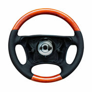 Lenkrad für Mercedes CLK C208 A208 1997-2003 Edelholz Schwarz Echtlederbezug
