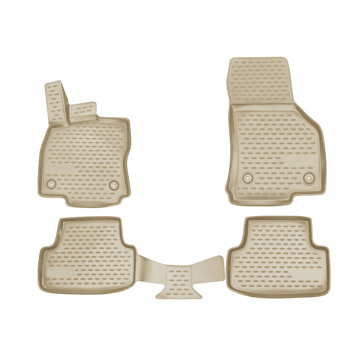 Fußmatten Gummimatten für Audi A3 8V Sportback 2012-2020 Beige Gummi TPE